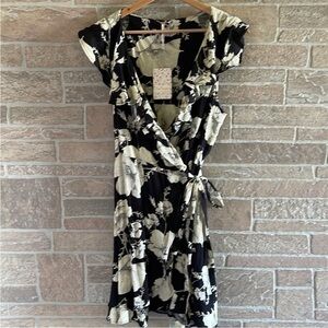 Free People French Quarter Floral Mini Dress In Black